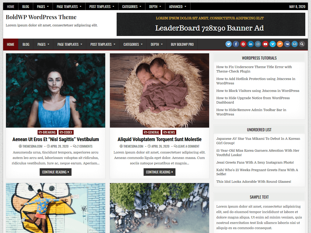 BoldWP主题汉化包