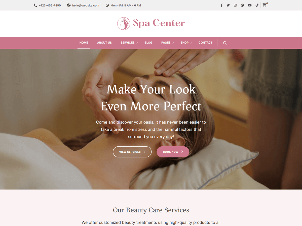 Spa Center主题汉化包