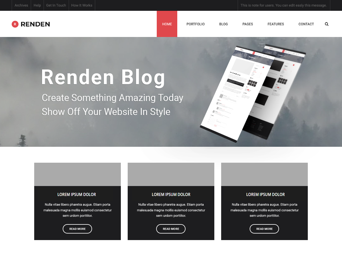 Renden Blog主题汉化包