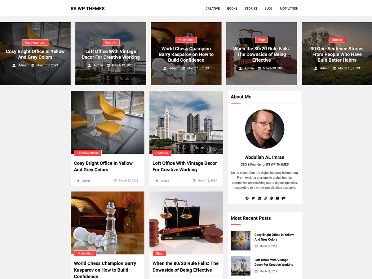 RS WP MINIMAL BLOG主题汉化包