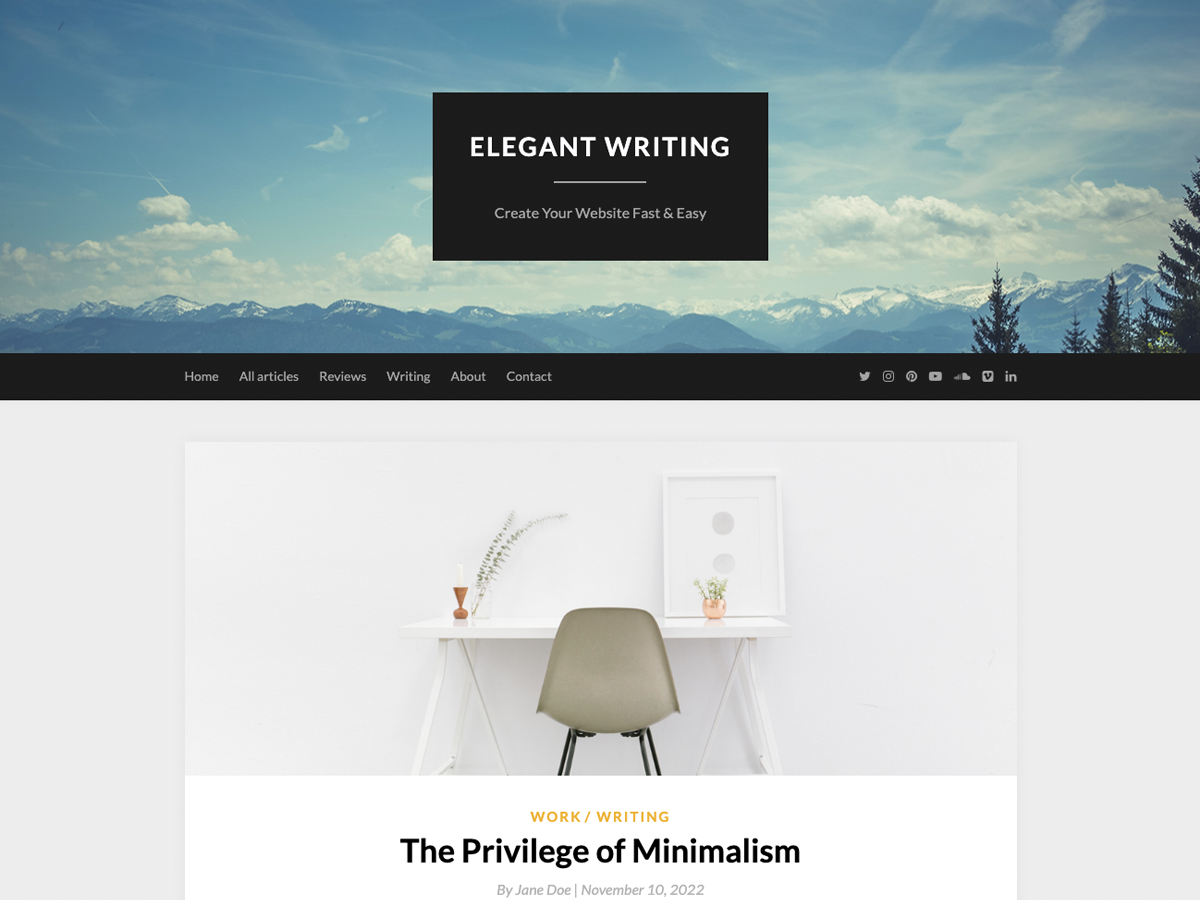 ElegantWriting主题汉化包