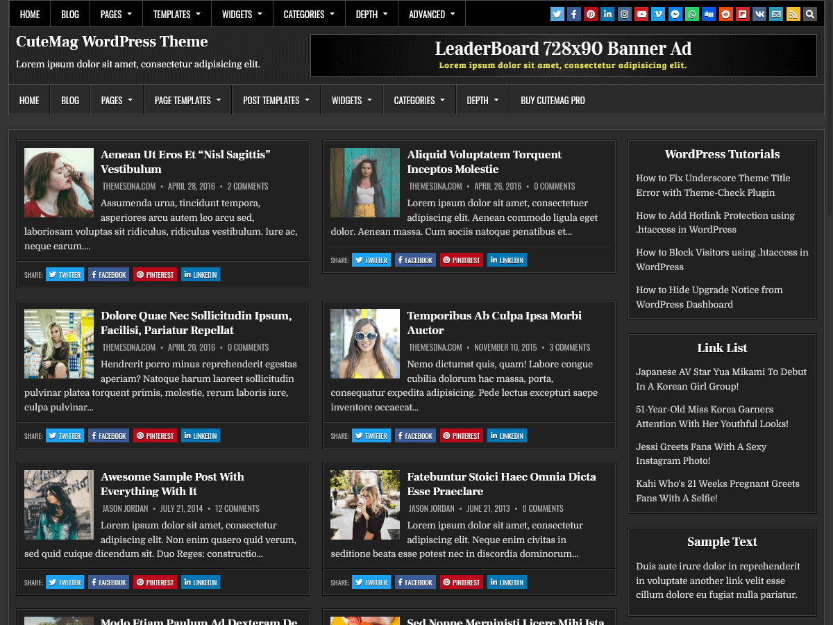 CuteMag主题汉化包