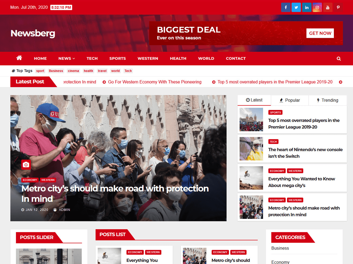 Newsberg主题汉化包