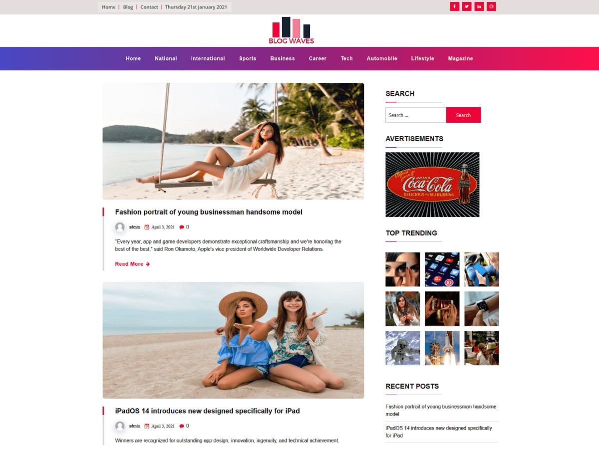 blogwaves主题汉化包