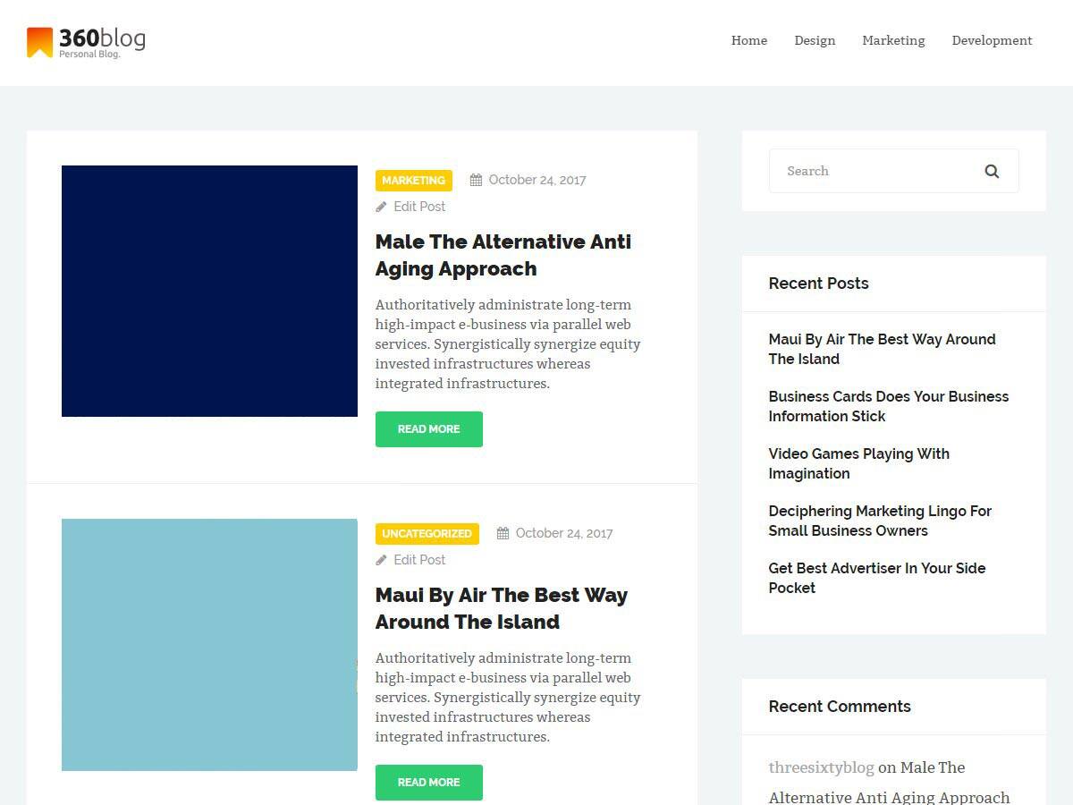 ThreeSixtyBlog Lite主题汉化包