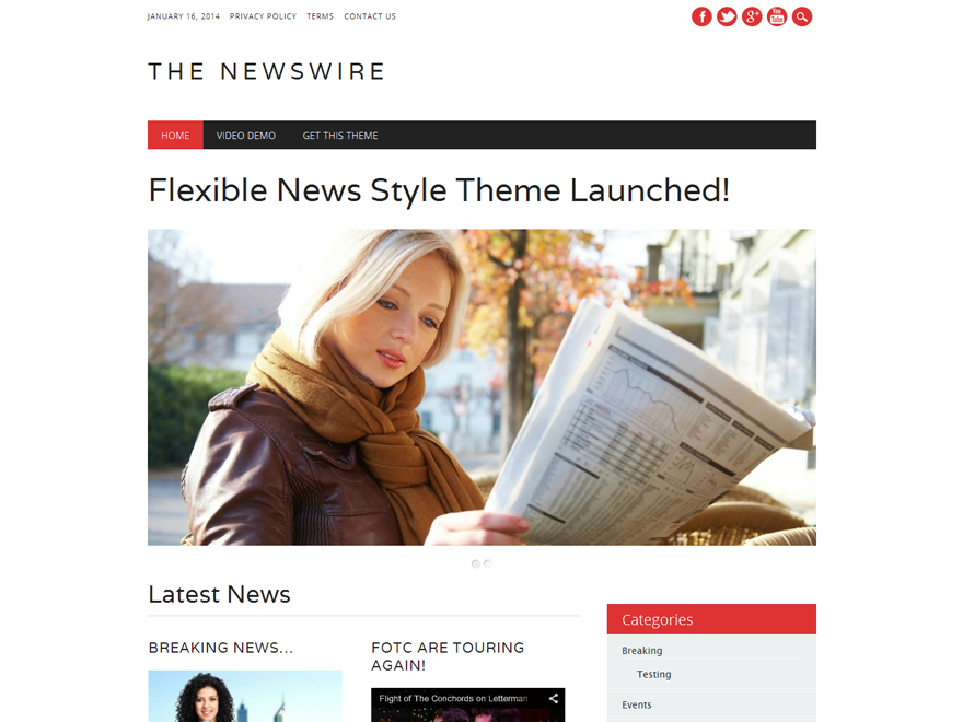 The Newswire主题汉化包