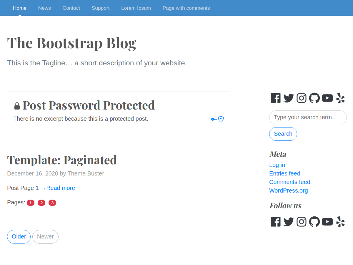 The Bootstrap Blog主题汉化包