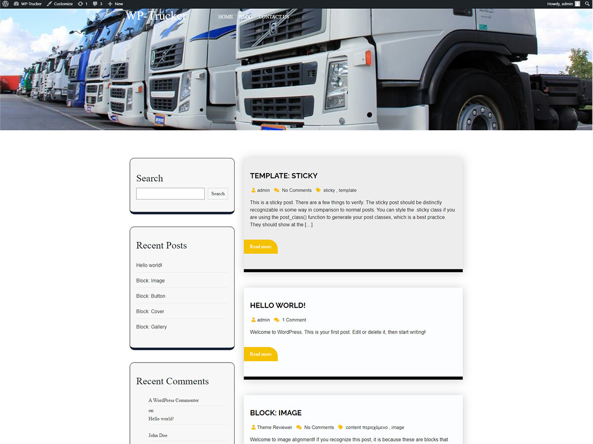 WP-Trucker主题汉化包