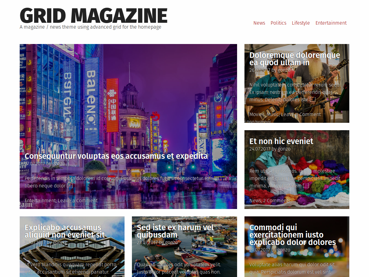 Grid Magazine主题汉化包