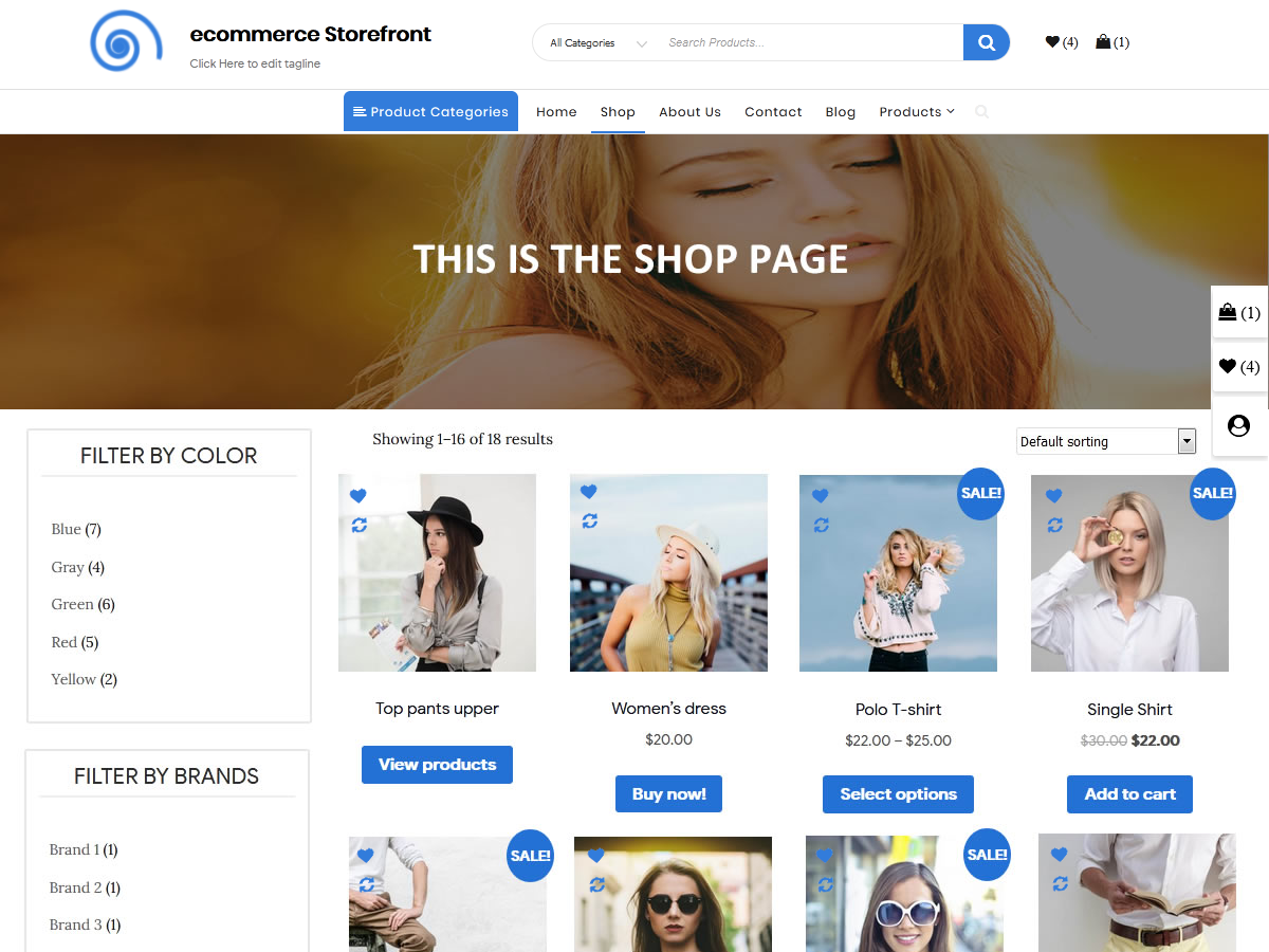 Ecommerce Storefront主题汉化包