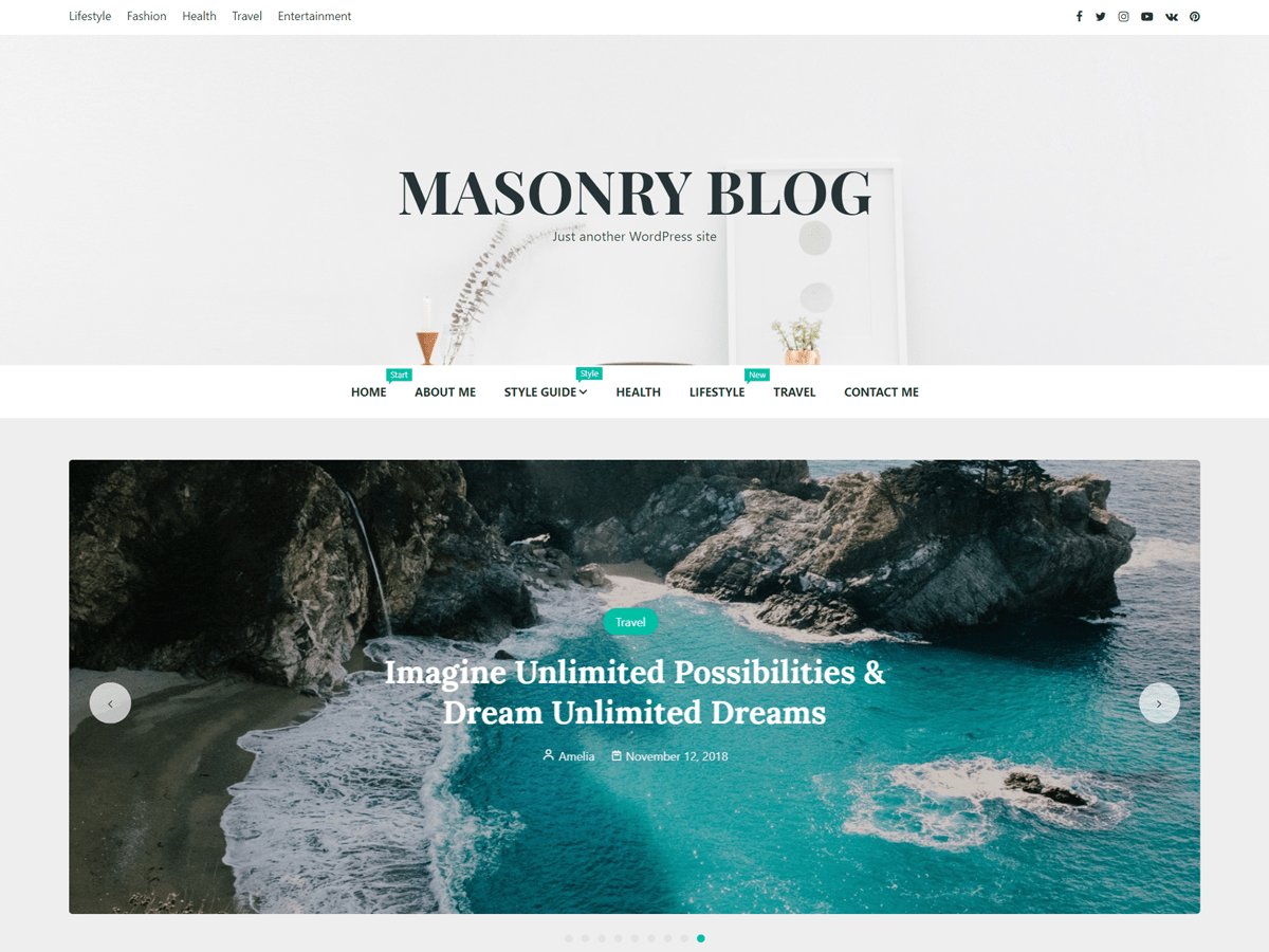 Masonry Blog主题汉化包