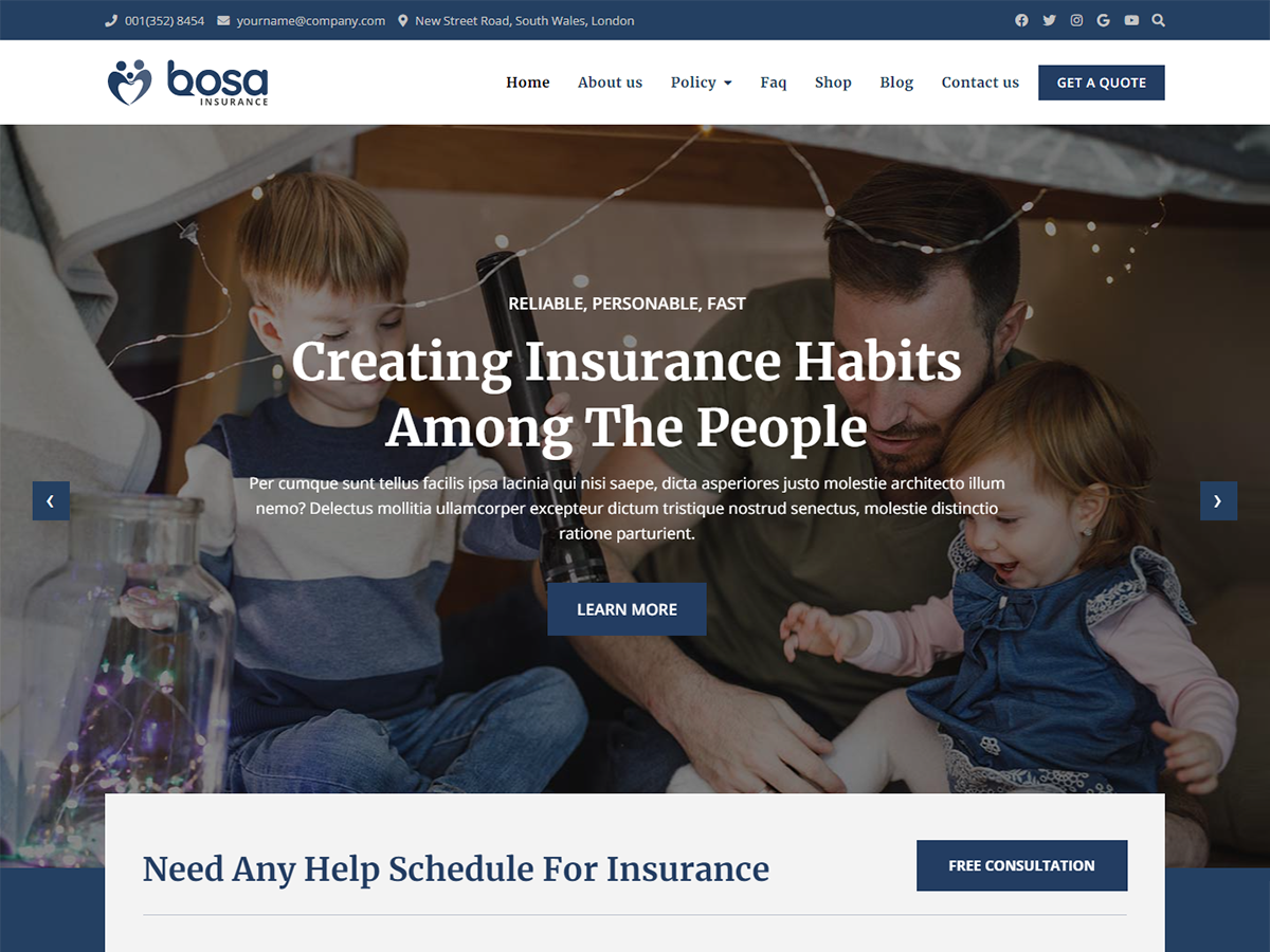 Bosa Insurance主题汉化包